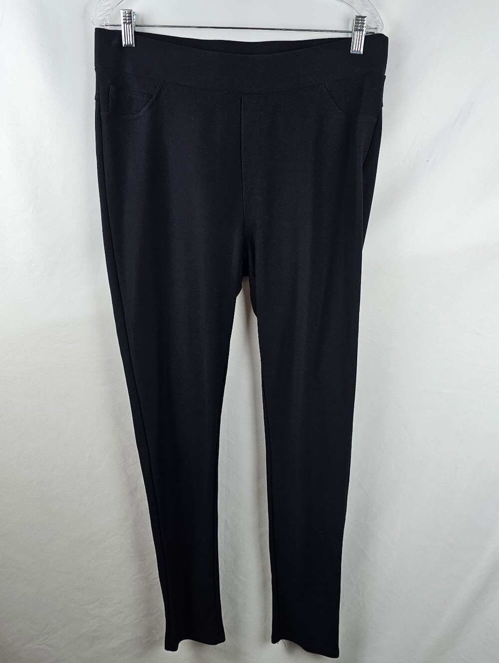 Kay Unger Black Straight Leg Pull On Legging Pants Women's Lg Minimalist Capsule